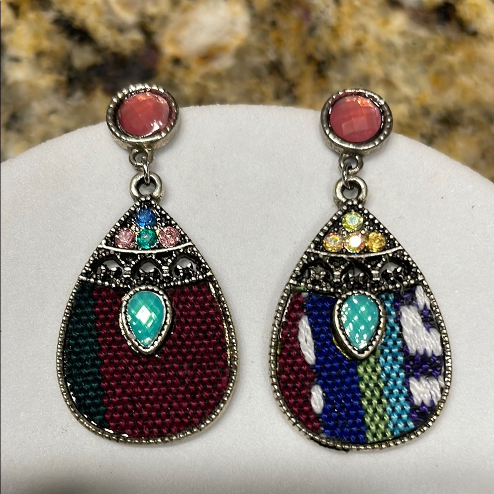Colorful Bohemian Drop Earrings - Picture 5 of 9